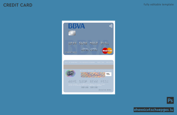 Paraguay Banco BBVA Bank Mastercard Beispielvorschau